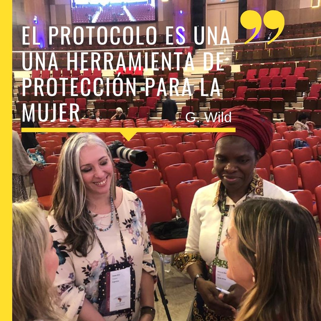 La vicepresidenta de FESCOE disertó sobre violencia de género en Ruanda