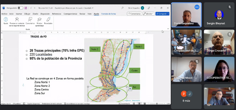 Fescoe y autoridades provinciales analizaron los avances del programa Santa Fe + Conectada